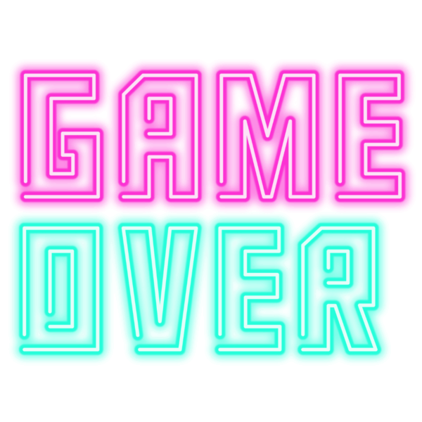 Game Over neon sign 50 x 37,7 cm