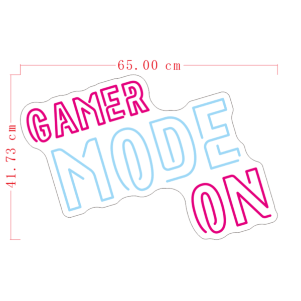 Gamer Mode On neon sign 65 x 41 cm - Image 3